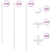 vidaXL PVC Cijev 29 pcs Bijelo Mterialpp i PE
