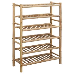 vidaXL Polica za cipele 68 x 28 x 96 cm Bambus Prirodna