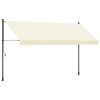 vidaXL Tenda na uvlačenje krem 350 x 150 cm od tkanine i čelika