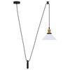 vidaXL Visilica podesiva po visini E27 sjajno bijela &Oslash; 22 cm metal