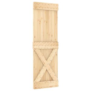 vidaXL Klizna vrata NARVIK Prirodna i crna 70 x 210 cm (213,5 cm)
