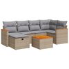 vidaXL 7-dijelni set vrtnih sofa od poliratana s jastucima bež