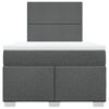 vidaXL Krevet box spring s madracem tamnosivi 120 x 190 cm tkanina