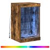 vidaXL Komoda s LED svjetlima boja dimljenog hrasta 41x37x67 cm