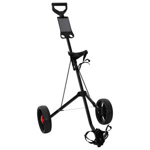 vidaXL Golf Trolej Crna Željezo Sklopivo