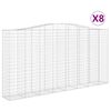 vidaXL Lučne gabionske ko&scaron;are 8 kom 400x50x200/220cm pocinčano željezo