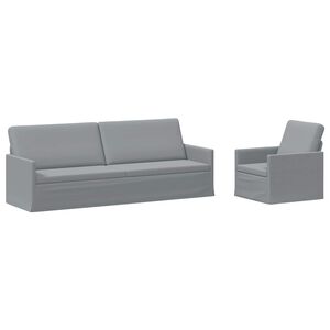 vidaXL Set sofe 2 pcs Svjetlosiva Tkanina