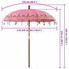 vidaXL Balineški Parasol Ružičasta 215 x 215 x 260 cm