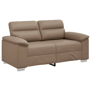 vidaXL Dvosjed Cappuccino 160x81x84 cm Imitacija kože