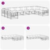 vidaXL Set vanjskih sofa s jastukom 10 pcs Prirodna i antracit