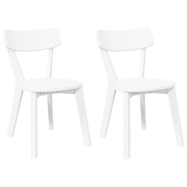 vidaXL Blagovaonske stolice 2 kom. Bijela guma od punog drva