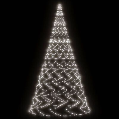 vidaXL Božićno drvce na stijegu 3000 LED žarulja hladne bijele 800 cm