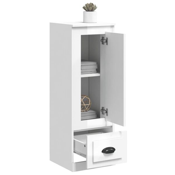 vidaXL Visoka komoda sjajna bijela 36x35,5x103,5 od konstruiranog drva