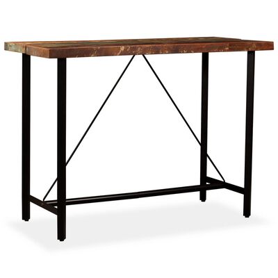 vidaXL Barski stol od masivnog obnovljenog drva 150x70x107 cm