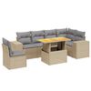 vidaXL 7-dijelni set vrtnih sofa od poliratana s jastucima bež