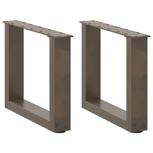 vidaXL Noge za klub stolić U-oblik 2 kom Prirodni čelik 40 x (30-31) cm Čelik