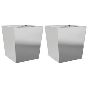 vidaXL Vrtne sadilice 2 kom 50 x 50 x 50 cm od pocinčanog čelika