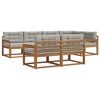 vidaXL Set vanjskih sofa 8 kom. Prirodna i svjetlosiva