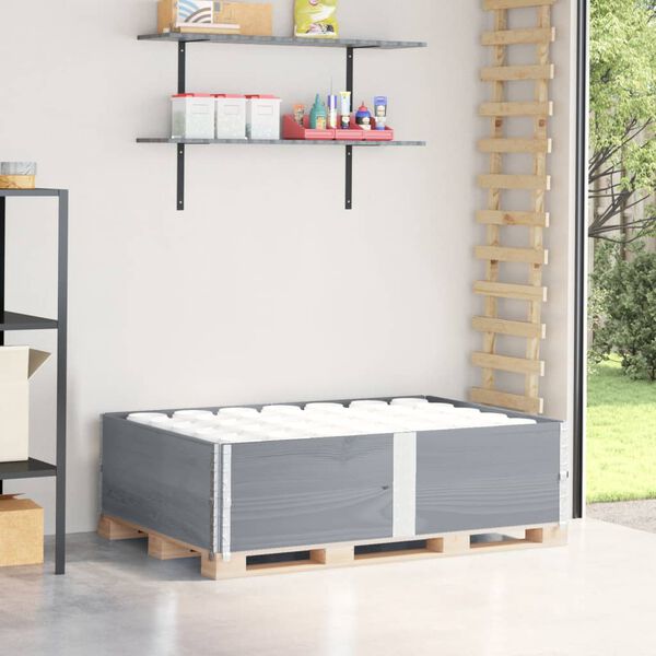 vidaXL Okviri za palete 2 kom sivi 150x100 cm od masivne borovine