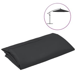 vidaXL Zamjenska tkanina za konzolni suncobran 300 cm crna