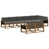 vidaXL Set vanjskih sofa s jastukom 8 pcs Prirodna i antracit