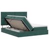 vidaXL Krevet s od storage s pohranom Tamnozelena 200 x 200 cm Bar&scaron;un