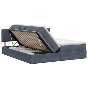 vidaXL Krevet s od storage s uzglavljem 2 kom. Tamnosiva