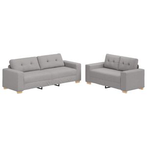 vidaXL Sofa 2 kom. Oblačnosiva Platnasta tkanina