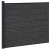 vidaXL Panel ograde WPC i aluminij Crna
