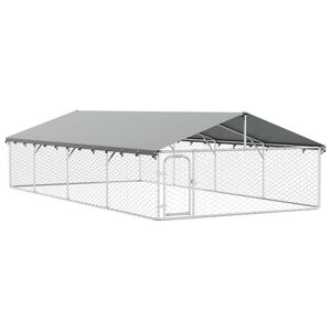 vidaXL Vanjski kavez za pse s krovom 600 x 300 x 150 cm