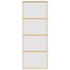 vidaXL Klizna vrata zlatna 76x205 cm matirano staklo ESG i aluminij