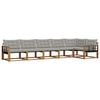 vidaXL Set vanjskih sofa 6 kom. Prirodna i svijetlo siva