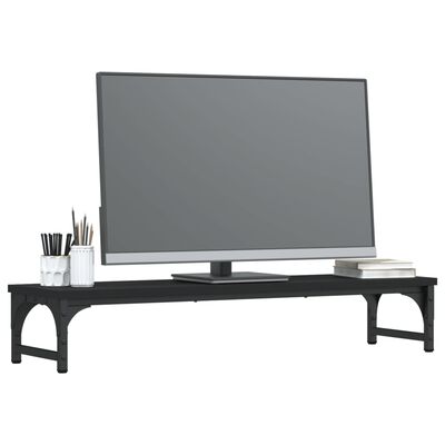 vidaXL Stalak za monitor crni 85 x 23 x 15,5 cm od konstruiranog drva