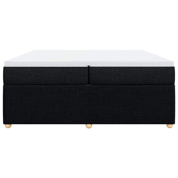 vidaXL Krevet s oprugama i madracem crni 200x200 cm od tkanine
