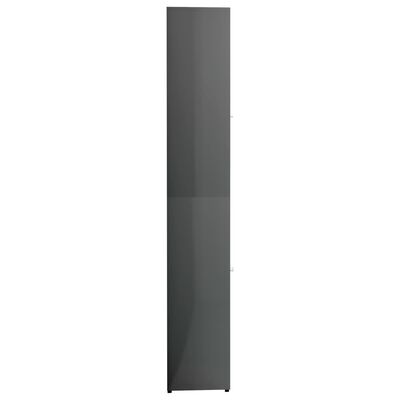 vidaXL Kupaonski ormarić sjajni sivi 30x30x183,5 cm konstruirano drvo