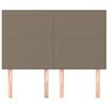 vidaXL Uzglavlje boje taupe 144x5x118/128 cm tkanina