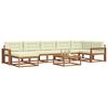 vidaXL Set vanjskih sofa s jastukom 8 pcs Prirodna i krem