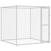 vidaXL Kavez za pse Srebrno 200 x 200 x 200 cm Cinkani čelik