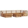 vidaXL Set vanjskih sofa 7 kom. Prirodna Čvrsto drvo akacije