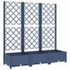 vidaXL Vrtna sadilica s re&scaron;etkom plava siva 120 x 40 x 121,5 cm PP