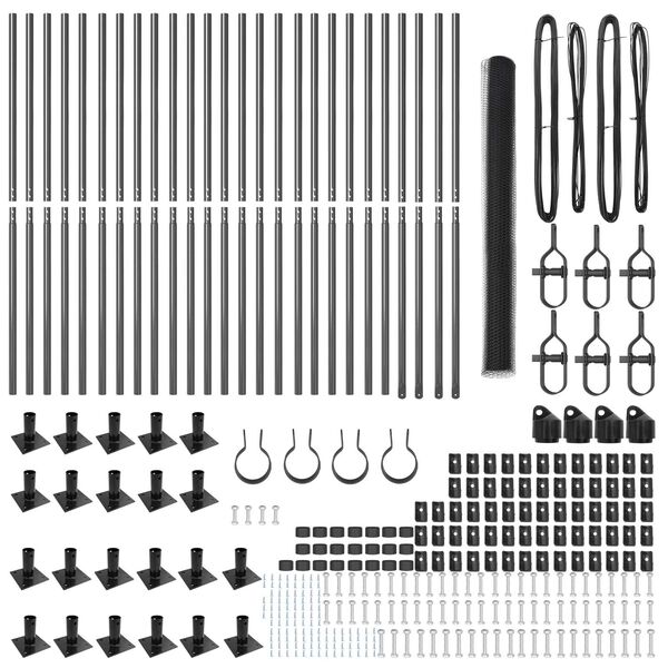 vidaXL Stup za ogradu Siva 50 x 1,4 m (mreža 13 mm) Čelik i PVC