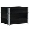 vidaXL Vrtna sadilica crna 80x60 cm od masivne borovine