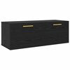 vidaXL Ormar za Zid 100 x 36.5 x 35 cm Konstruirano drvo Crni hrast
