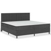 vidaXL Krevet od tkanine s oprugama tamnosivi 200 x 200 cm