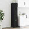 vidaXL Ormarić za lijekove crni 30x41x174,5 cm konstruirano drvo