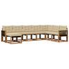 vidaXL Set vanjskih sofa s jastukom 8 pcs Prirodna i bež