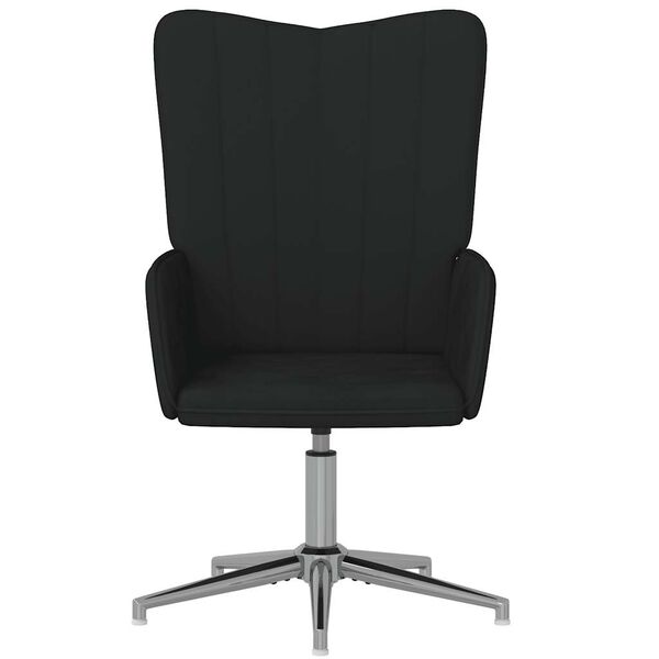 vidaXL Stolica za opu&scaron;tanje crna bar&scaron;unasta