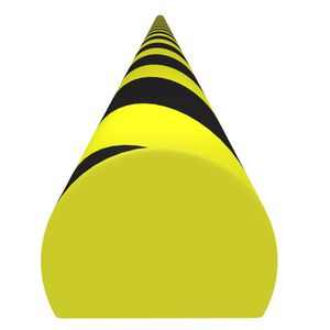 vidaXL Kutni &scaron;titnik žuto-crni 4x3x100 cm PU