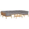 vidaXL 6-dijelni set vrtnih sofa od paleta s jastucima od drva bagrema