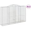 vidaXL Lučne gabionske ko&scaron;are 13kom 300x50x180/200cm pocinčano željezo